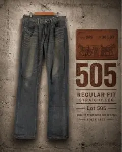 Levi’s Premium 505 日本製 グレーデニム　王道　雰囲気抜群のサムネイル