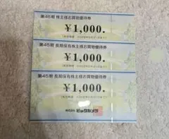 ビックカメラ★株主優待3,000円