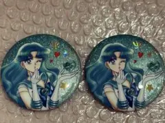 セーラームーン オーロララメ缶バッジ KISSバージョン 2点セット