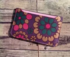 レザークラフトハンドメイド花柄通帳ケース