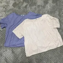 【2枚セット】UNIQLO シャイニーTブラウス L