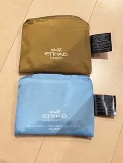 ETIHAD AIRWAYS エコバッグ　アメニティ　エティハド航空　2個セット