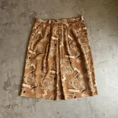 【大きめサイズ】総柄 フレアスカート レトロ ゴシック 上品 きれいめ 古着