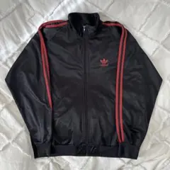 90s 万国旗 adidas アディダス ブラック エンジ トラックジャケット