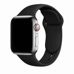 Apple Watch シリコンバンド ブラック42/44/45/49mm/S