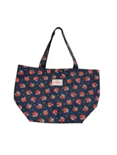 【美品】Cath Kidston キャスキッドソン 花柄 トートバッグ ネイビー