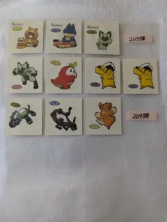 ㉑ポケモンパン デコキャラシール まとめ売り▼第203弾 第204弾