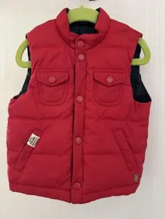 ミキハウス　リバーシブルダウンベスト　90