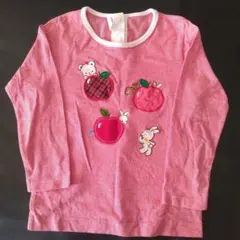 ファミリア　赤ボーダー長袖Tシャツ（110）