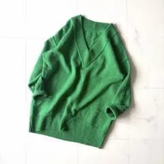 ジャーナルスタンダード　洗える Vネックニット ウール100%　ゆったり