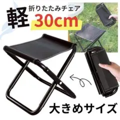 折りたたみチェア 幅30cm 収納袋付 耐荷重100kg 軽量 折りたたみ椅子のサムネイル