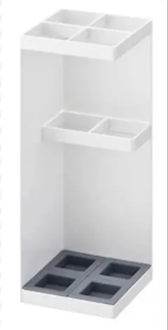 흰색 우산 꽂이, 4 홀드, 컴팩트
