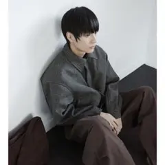 doji / placid check wool jacket ブラウン M