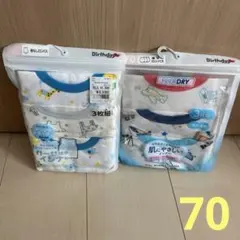 新品未使用　肌着　袖なしロンパース　シャツ　70センチ　6枚まとめ売り