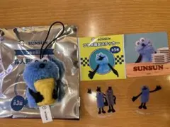 パペットスンスン スシローコラボ 指人形マスコット たまご　ピック　シール