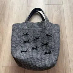 Gypsohila リボン シティーバッグ グレー - メルカリ