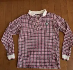 Jack Bunny!! チェック柄 長袖ポロシャツ