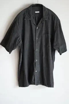comoli ベタシャンオープンカラー半袖シャツ サイズ2 チャコール comoli ベタシャンオープンカラーシャツ 半袖シャツ 2 ブラック