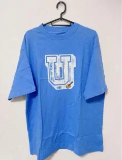 ウクレレプリント Tシャツ 青