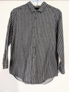 【美品】ノートエシロンス　ストライプシャツ　ブラック