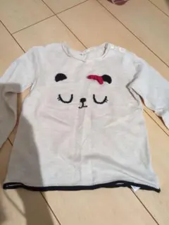 H&M パンダ刺繍 長袖Tシャツ 92cm