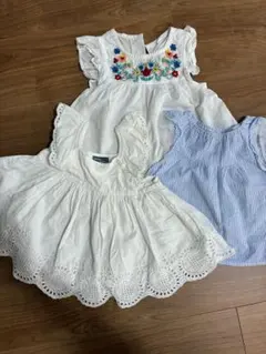 3点セット ホワイト ブルートップス 80 西松屋 GAPbaby 女の子