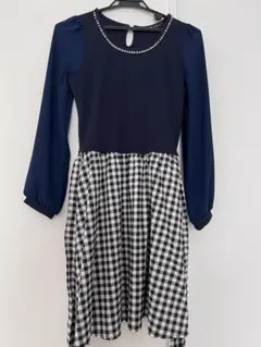 INGNI ネイビー チェック柄 ワンピース