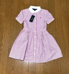 新品　ラルフローレン 半袖 シャツ ワンピース ストライプ　120