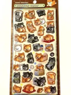 正規品　新作　ボンボンドロップシール 和柄 和犬 柴犬　第二弾　ほっこり