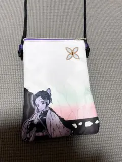 胡蝶しのぶデザイン　鬼滅の刃 縦型ショルダーバッグ　サコッシュ