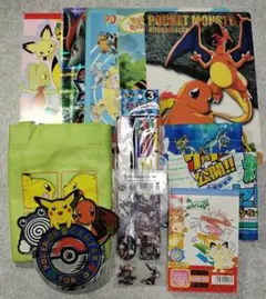 ポケットモンスター 雑貨 まとめ売り 下敷き 鉛筆 ステッカー ハンカチ 巾着
