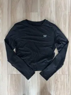 SHEIN ブラック クロップドTシャツ L