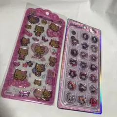 ハローキティ　おはじきシール ドロップジュエリーシール キラコロ　2枚セット