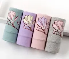 綿ハイウエストレディース ショーツ下着深ばきお腹まで包む 4枚セット