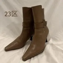 23區 棕色 短靴 兩穿