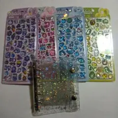 4枚セット　ぷくぷくシール　立体シール　3D　シール帳　リフィル　10枚付き