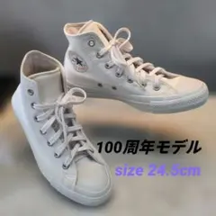【新品】コンバース オールスター 100 カラーズ HI ホワイト 24.5cmのサムネイル