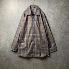 シャツジャケット　ダークグリーン　チェック柄　ダブルポケットのサムネイル