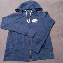 NIKE フード付きジップアップパーカー S ネイビー