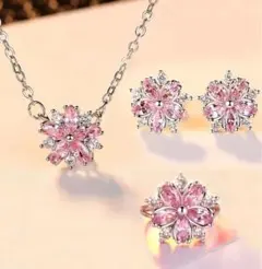 桜のアクセサリー 3点セット　新品未使用