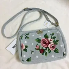 新品　FEILERフェイラー　マイジュリエット　ショルダーバッグ　グレー　花柄のサムネイル