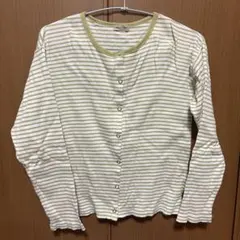 Samansa Mos2 ストライプ 長袖カーディガン F