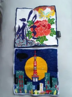 Hotman　シェニール　タオルハンカチ　2枚セット