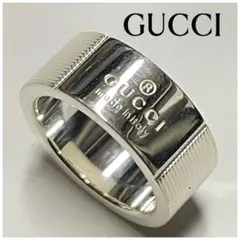 【美品】GUCCIグッチ　ロゴ　シルバー　リング　❤︎