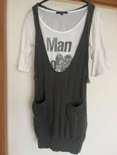 KariAng Tシャツとニットベストのセットのサムネイル