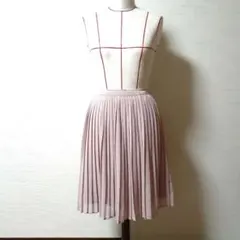 ユニクロ　シフォンプリーツスカート　スモーキーピンク