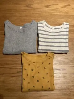 【値下げ】UNIQLO 無印良品　長袖カットソー 3枚セット　90