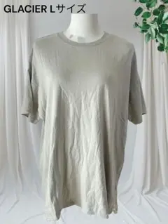 No118【美品】GLACIER半袖Tシャツ グリーン Lサイズゆったり大きめ