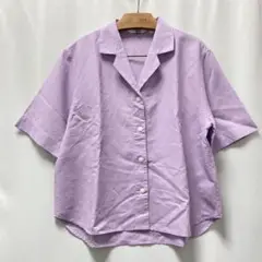 UNIQLO　ユニクロ　リネンブレンドオープンカラーシャツ　半袖シャツ　Sサイズ
