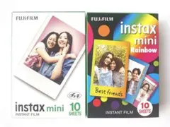 FUJIFILM instax mini フィルム ノーマル&レインボー各10枚